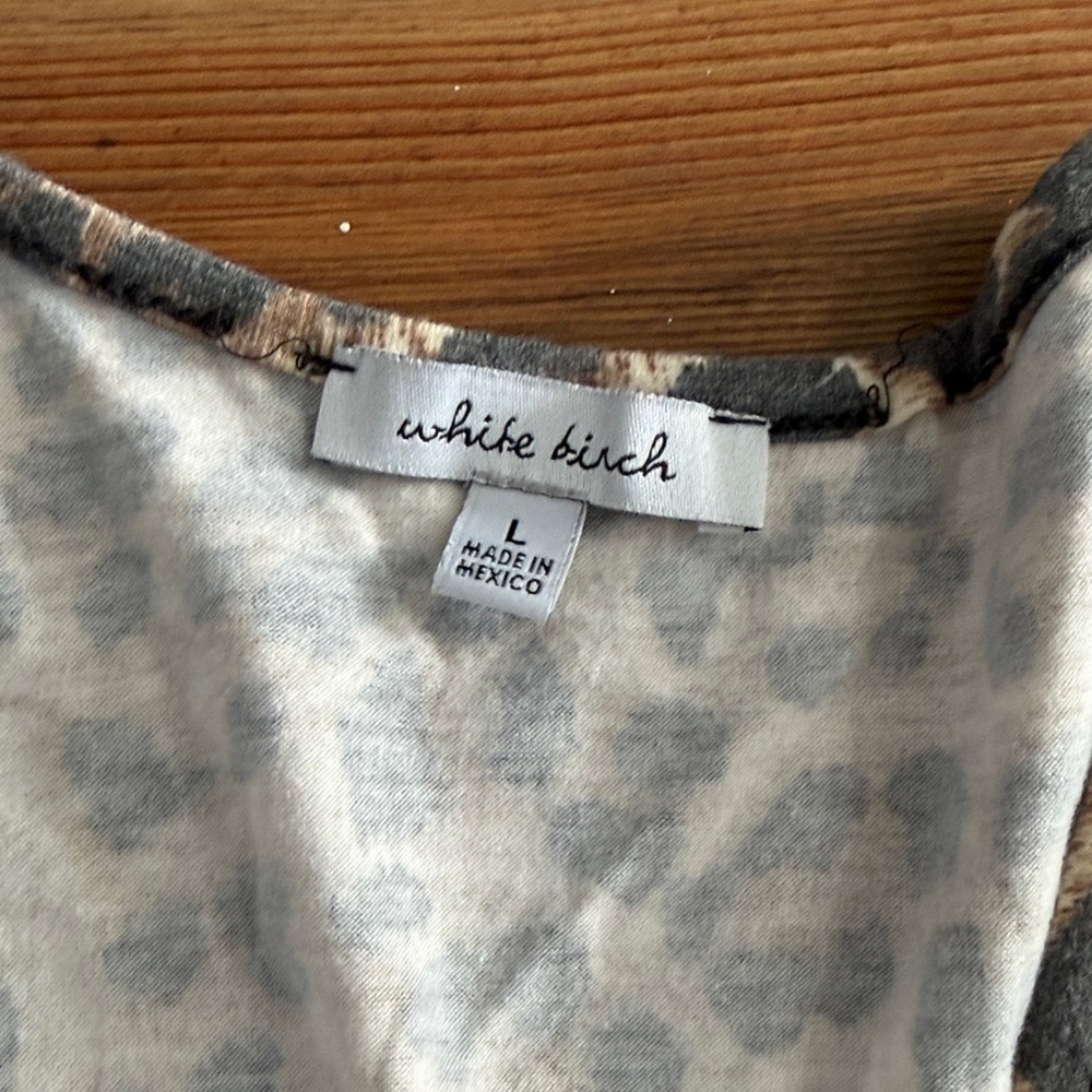 White Birch Leopard Print Romper - Picture 2 of 2